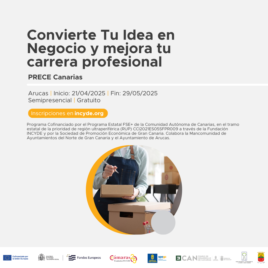 Imagen de PRECE CANARIAS. Convierte Tu Idea en...