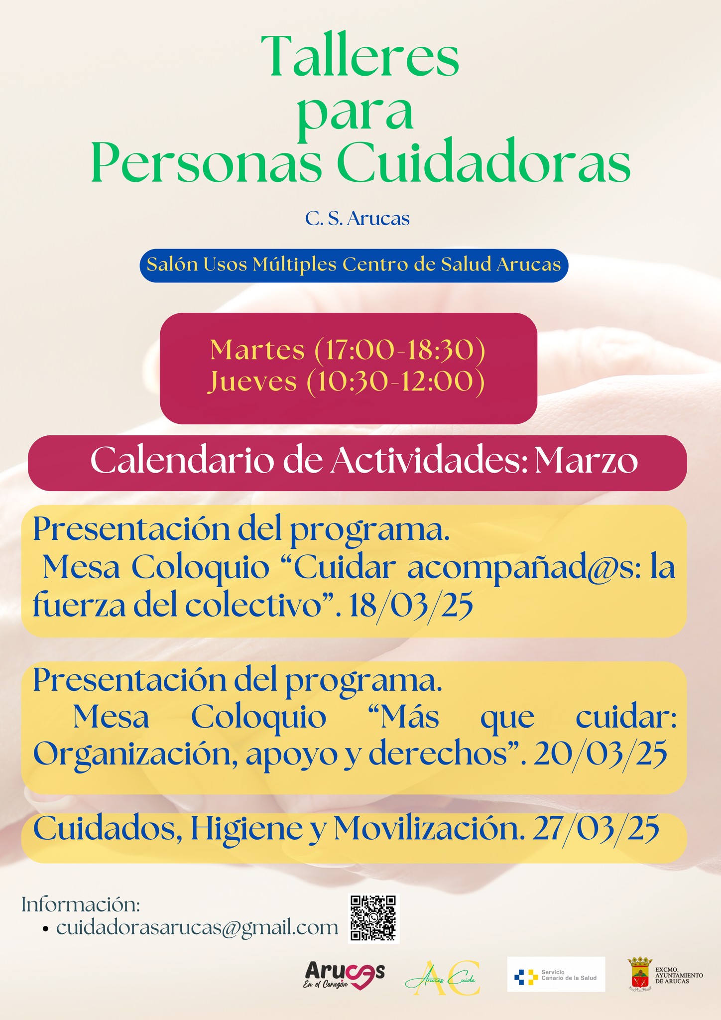 Imagen de TALLERES PARA PERSONAS CUIDADORAS