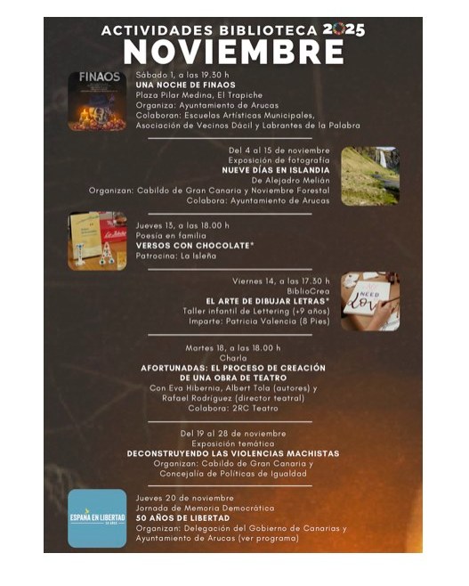 Imagen de ACTIVIDADES BIBLIOTECA - NOVIEMBRE 2025