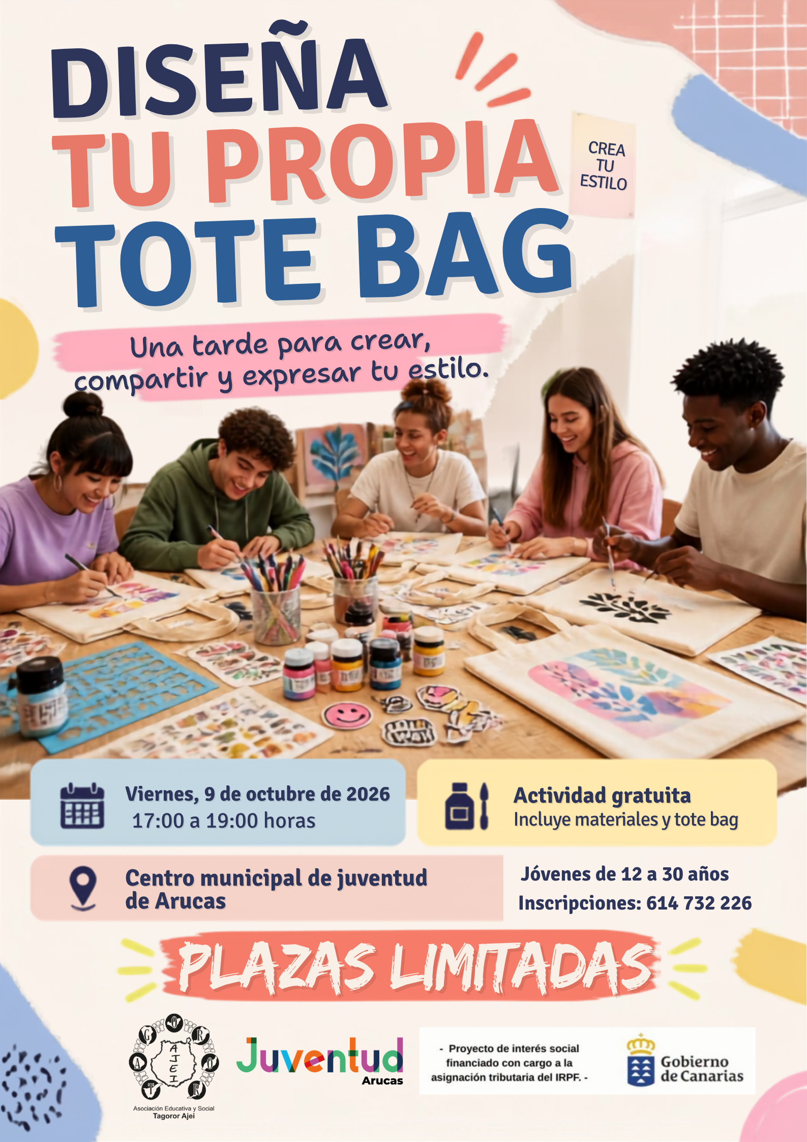 Imagen de DISEÑA TU PROPIA TOTE BAG