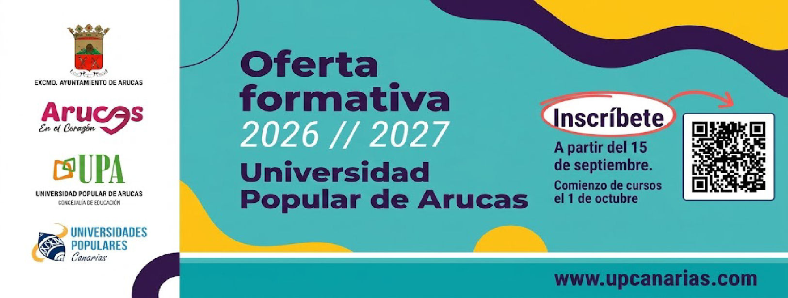 OFERTA FORMATIVA UNIVERSIDAD POPULAR DE ARUCAS 2026 - 2027
