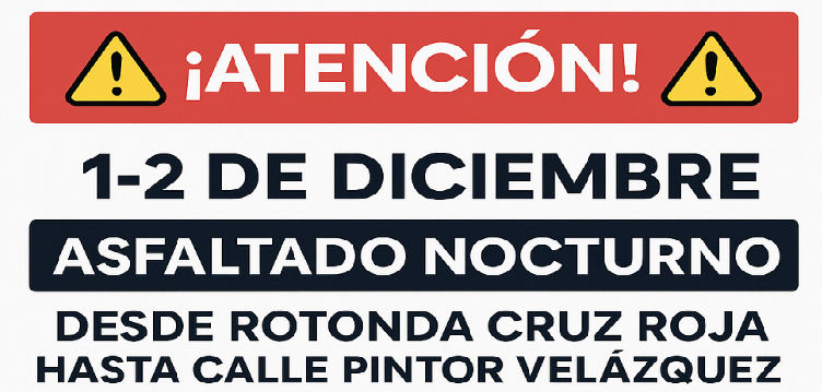 Imagen de ¡ATENCIÓN! ASFALTADO NOCTURNO - DÍAS...