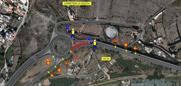 Imagen de Corte parcial en la GC-20 por obras de...