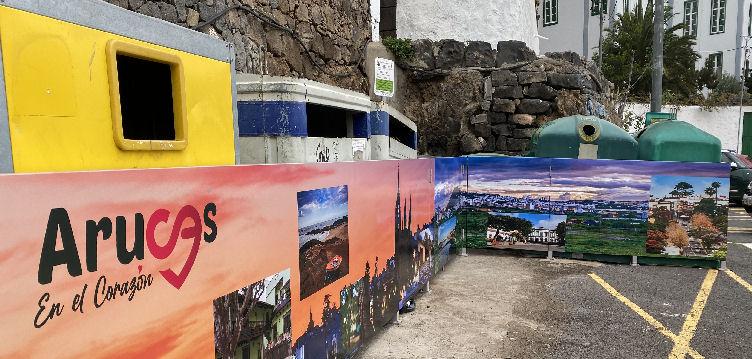 El Ayuntamiento de Arucas instala cubre contenedores en la entrada de la ciudad