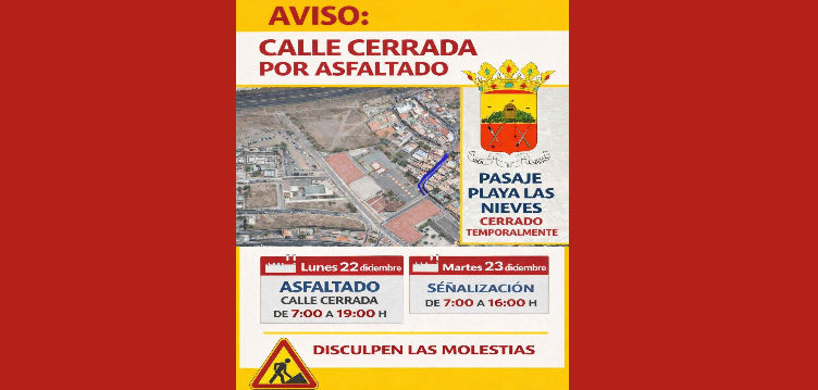 Imagen de Aviso de tráfico | Pasaje Playa de Las...