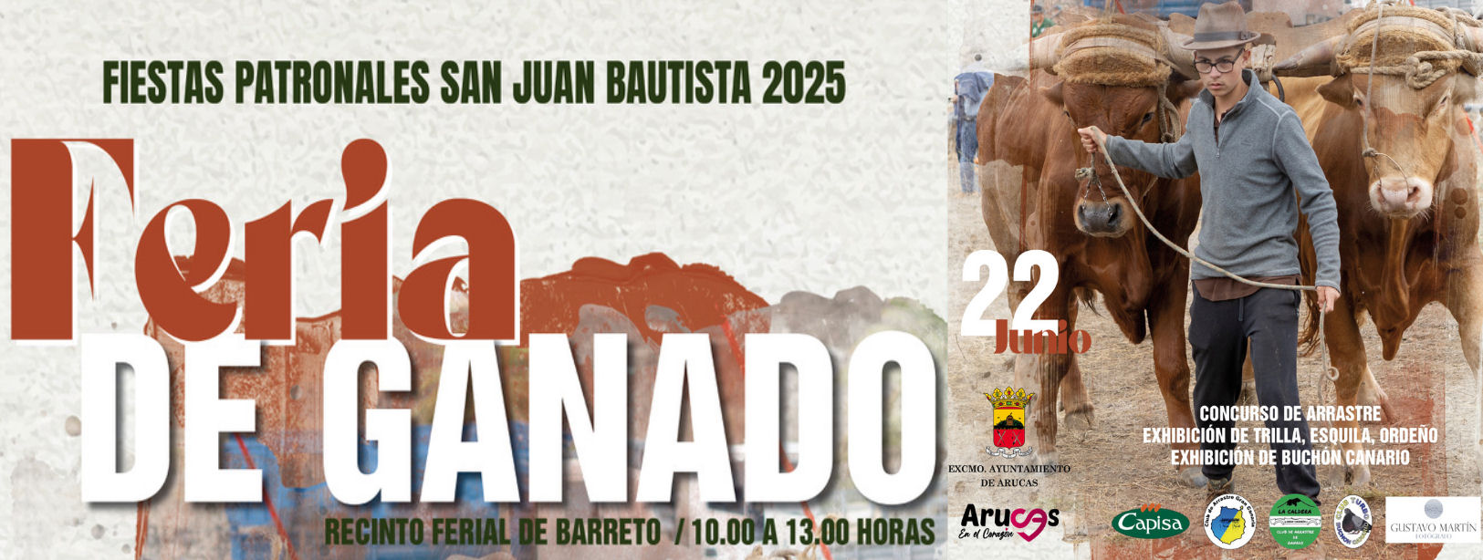 FERIA DE GANADO DE LAS FIESTAS PATRONALES DE SAN JUAN BAUTISTA DE ARUCAS 2025